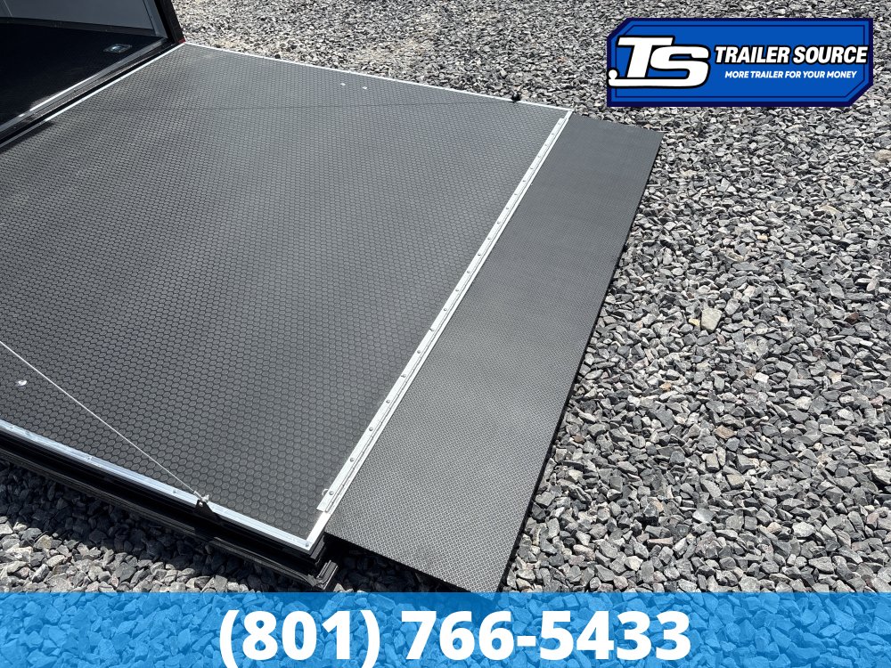 8.5x24 American Hauler Mach Enclosed Car Hauler Trailer - 7'6" Interior - 10K GVWR - .080 PolyCor, Black Out Package, Rear Spoiler w/ Load Lights