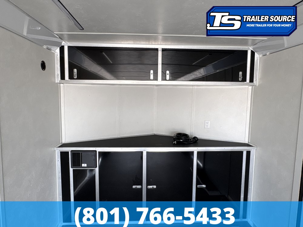 8.5x24 American Hauler Mach Enclosed Car Hauler Trailer - 7'6" Interior - 10K GVWR - .080 PolyCor, Black Out Package, Rear Spoiler w/ Load Lights