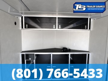 8.5x24 American Hauler Mach Enclosed Car Hauler Trailer - 7'6" Interior - 10K GVWR - .080 PolyCor, Black Out Package, Rear Spoiler w/ Load Lights