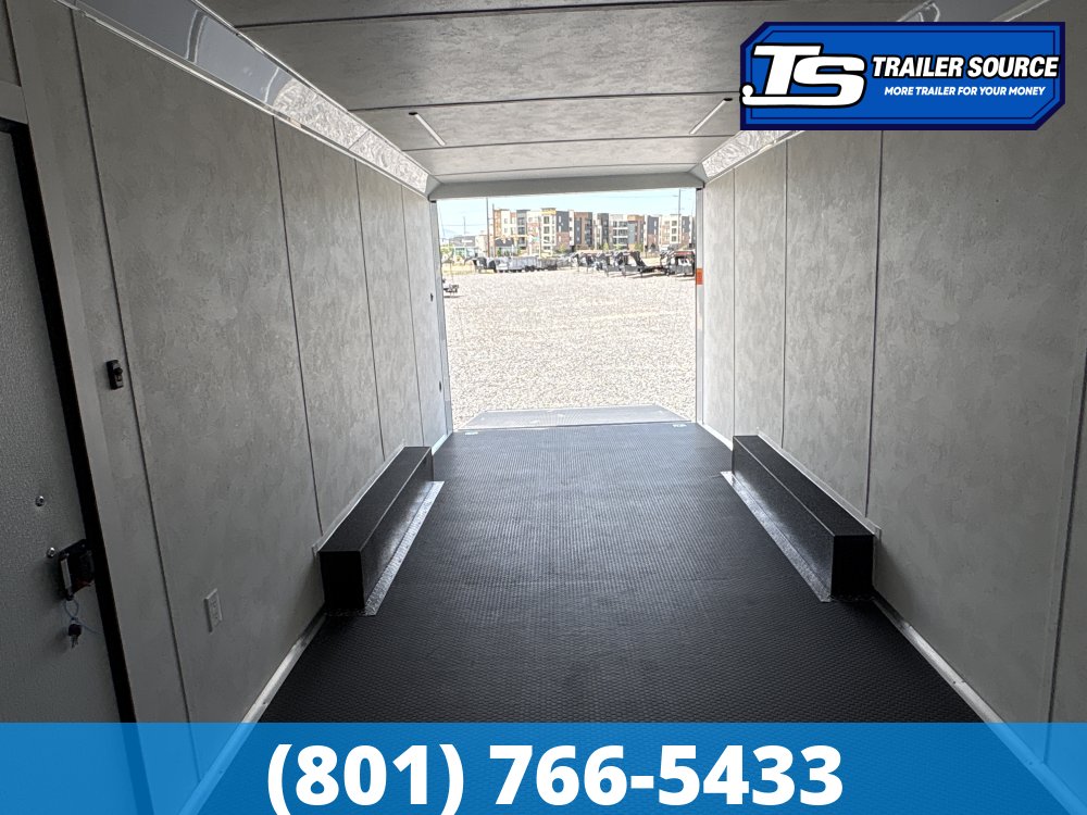 8.5x24 American Hauler Mach Enclosed Car Hauler Trailer - 7'6" Interior - 10K GVWR - .080 PolyCor, Black Out Package, Rear Spoiler w/ Load Lights