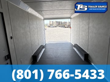 8.5x24 American Hauler Mach Enclosed Car Hauler Trailer - 7'6" Interior - 10K GVWR - .080 PolyCor, Black Out Package, Rear Spoiler w/ Load Lights