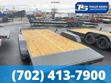 7x18 Lamar CE Flatbed Car Hauler Trailer - 7K GVWR - Dovetail