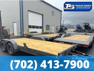 7x18 Lamar CE Flatbed Car Hauler Trailer - 7K GVWR - Dovetail