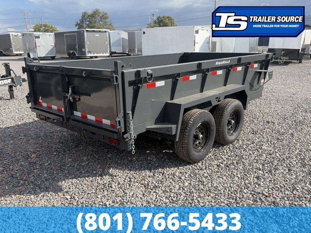 6.5x12 Lamar DM Dump Trailer - 24" Sides - 10K GVWR - Spreader Gate