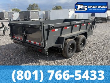 6.5x12 Lamar DM Dump Trailer - 24" Sides - 10K GVWR - Spreader Gate