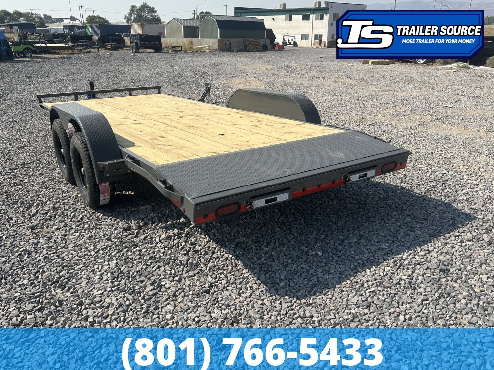 7x18 Lamar CE Flatbed Car Hauler Trailer - 7K GVWR -