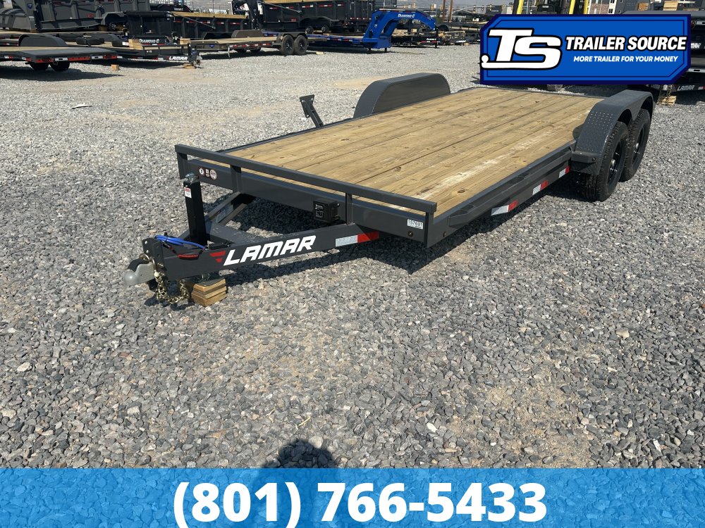 7x18 Lamar CE Flatbed Car Hauler Trailer - 7K GVWR -