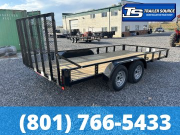 7x16 Echo EA-16-15T Utility Trailer - 7K GVWR - Tire Chocks