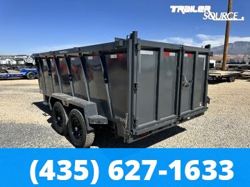 7x14 Lamar DT Telescopic 48" Sides 14K Dump Trailer