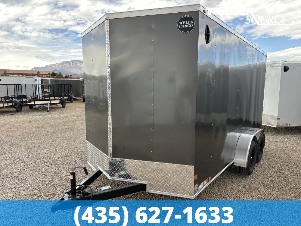 7x14 Wells Cargo Fast Trac Deluxe  Interior 7K Tandem Axle Enclosed Cargo