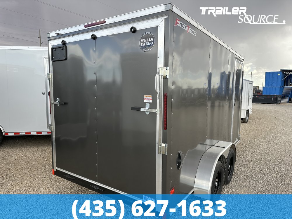 7x14 Wells Cargo Fast Trac Deluxe  Interior 7K Tandem Axle Enclosed Cargo