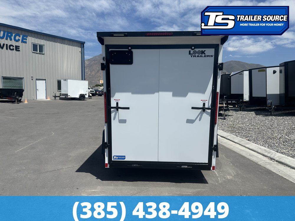 6x10 Look ST DLX Enclosed Cargo Trailer - 6'6" Interior - 3.5K GVWR - .080 PolyCor, Black Out Package, Rear Spoiler w/ Load Lights