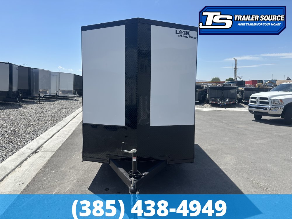 6x10 Look ST DLX Enclosed Cargo Trailer - 6'6" Interior - 3.5K GVWR - .080 PolyCor, Black Out Package, Rear Spoiler w/ Load Lights