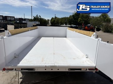 7x14 Diamond C LPT 207 Dump Trailer - 24" Sides - 15.5K GVWR - 14 Ply Tires, 2-Speed Jack, 5 Stage Telescopic, Board Brackets, Long Arm Tarp