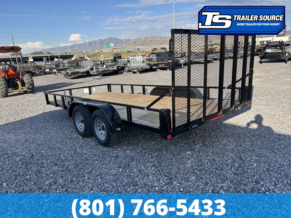 7x16 Echo EA-16-15T Utility Trailer - 7K GVWR - Tire Chocks