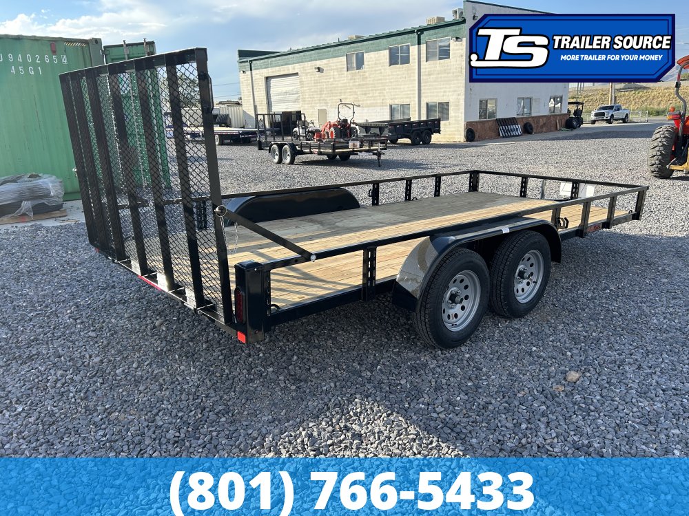 7x16 Echo EA-16-15T Utility Trailer - 7K GVWR - Tire Chocks