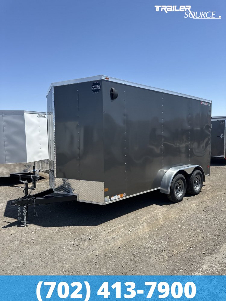 7x14 Wells Cargo FastTrac 7'0" Interior 7K Tandem Axle Enclosed Cargo