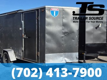 6x12 Interstate ENCLOSED Enclosed Cargo Trailer - 3.5K GVWR - Ramp Door, Side Door, Solar Panel