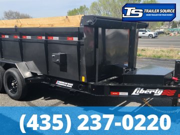 7x14 Liberty LD Dump Trailer - 40" Sides - 15.4K GVWR - Fork Holders