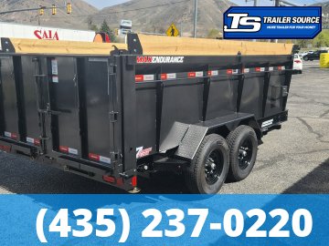 7x14 Liberty LD Dump Trailer - 40" Sides - 15.4K GVWR - Fork Holders