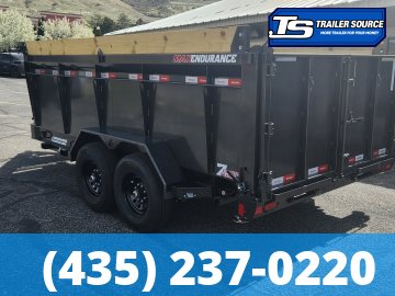 7x14 Liberty LD Dump Trailer - 40" Sides - 15.4K GVWR - Fork Holders