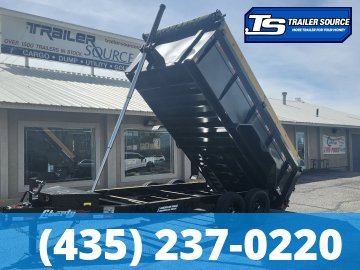 7x14 Liberty LD Dump Trailer - 40" Sides - 15.4K GVWR - Fork Holders