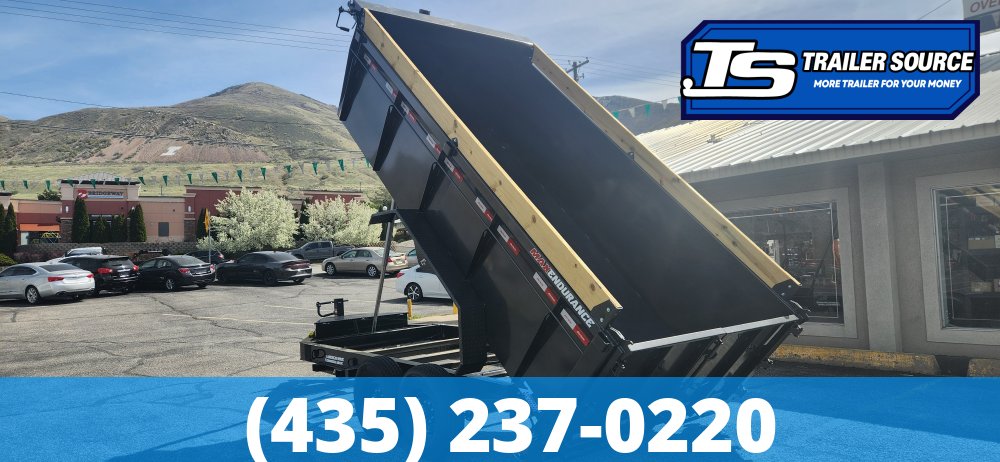 7x14 Liberty LD Dump Trailer - 40" Sides - 15.4K GVWR - Fork Holders