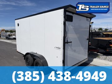7x14 Look Vision Enclosed Car Hauler Trailer - 7'6" Interior - 7K GVWR - Black Out Package, Rear Spoiler w/ Load Lights