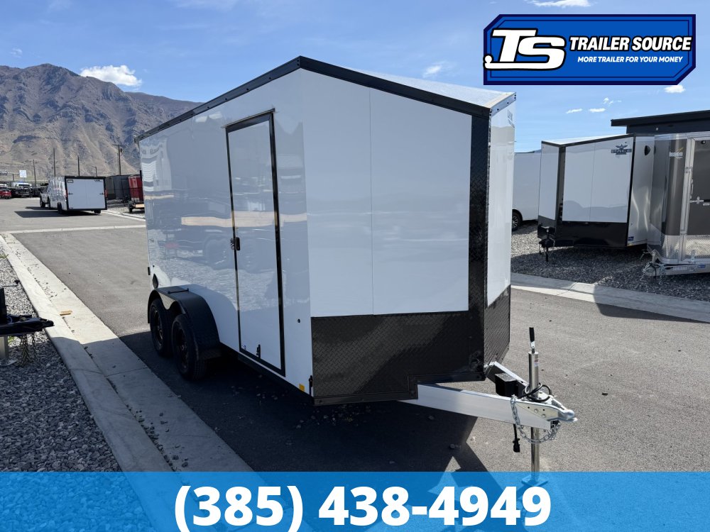 7x14 Look Vision Enclosed Car Hauler Trailer - 7'6" Interior - 7K GVWR - Black Out Package, Rear Spoiler w/ Load Lights