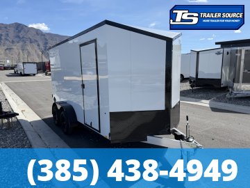 7x14 Look Vision Enclosed Car Hauler Trailer - 7'6" Interior - 7K GVWR - Black Out Package, Rear Spoiler w/ Load Lights