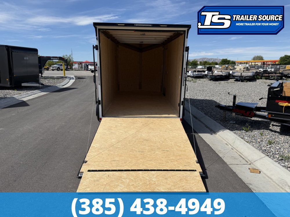 7x14 Look Vision Enclosed Car Hauler Trailer - 7'6" Interior - 7K GVWR - Black Out Package, Rear Spoiler w/ Load Lights