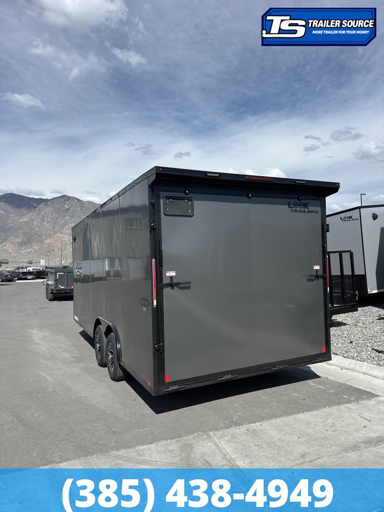 8.5x20 Look Element SE Enclosed Cargo Trailer - 7'0" Interior - 10K GVWR - .080 PolyCor, Alloy Wheels, Black Out Package, Rear Spoiler w/ Load Lights