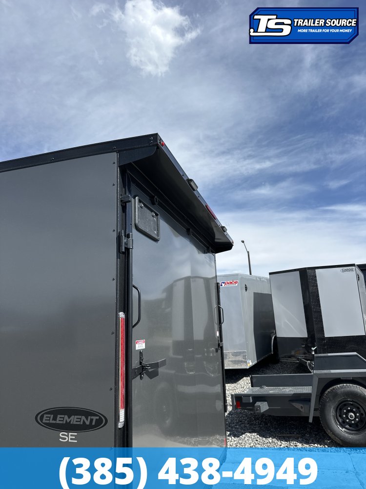 8.5x20 Look Element SE Enclosed Cargo Trailer - 7'0" Interior - 10K GVWR - .080 PolyCor, Alloy Wheels, Black Out Package, Rear Spoiler w/ Load Lights