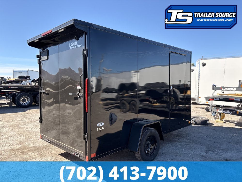 6x12 Look ST DLX Enclosed Cargo Trailer - 6'6" Interior - 3.5K GVWR - .080 PolyCor, 16" Cross Member Upgrade, Rear Spoiler w/ Load Lights