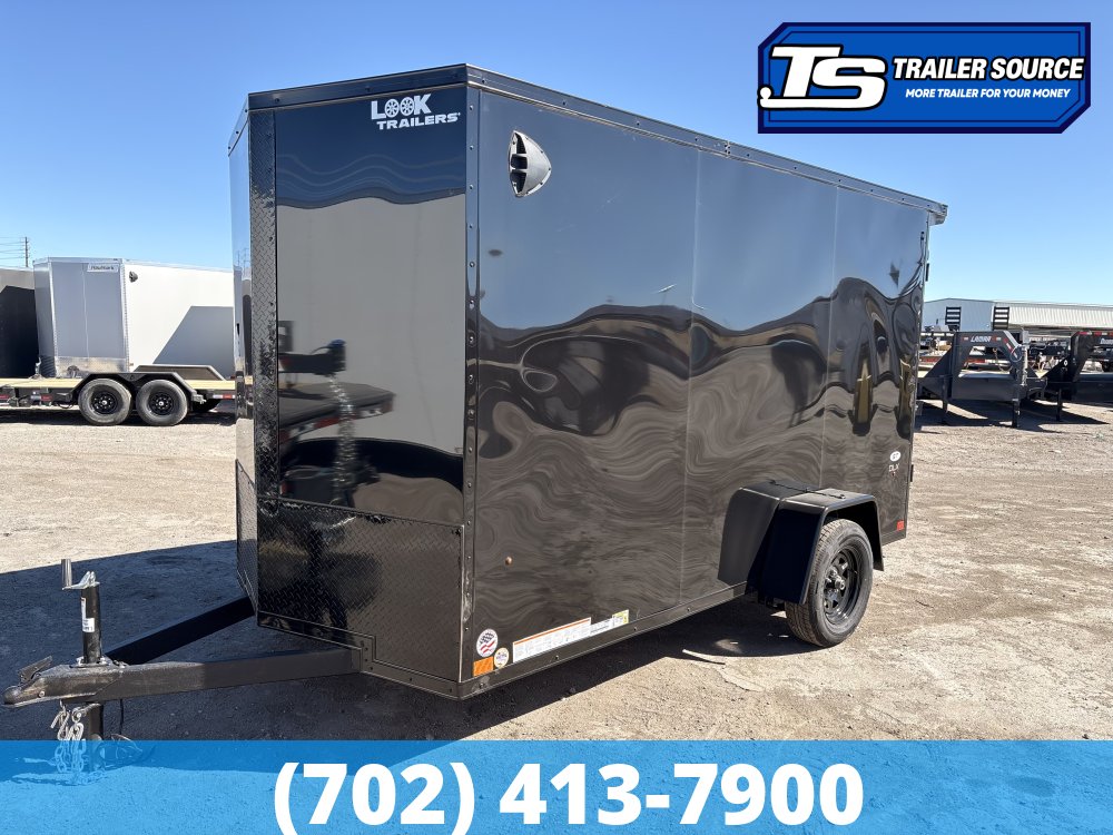 6x12 Look ST DLX Enclosed Cargo Trailer - 6'6" Interior - 3.5K GVWR - .080 PolyCor, 16" Cross Member Upgrade, Rear Spoiler w/ Load Lights