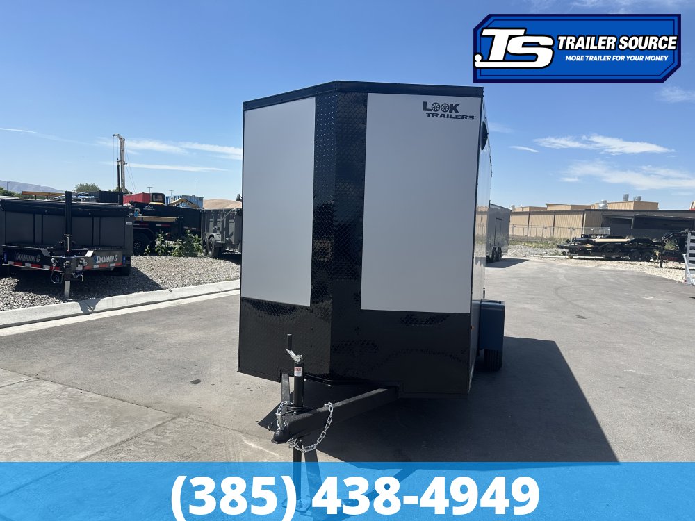 6x12 Look ST DLX Enclosed Cargo Trailer - 6'6" Interior - 3.5K GVWR - .080 PolyCor, Black Out Package, Rear Spoiler w/ Load Lights