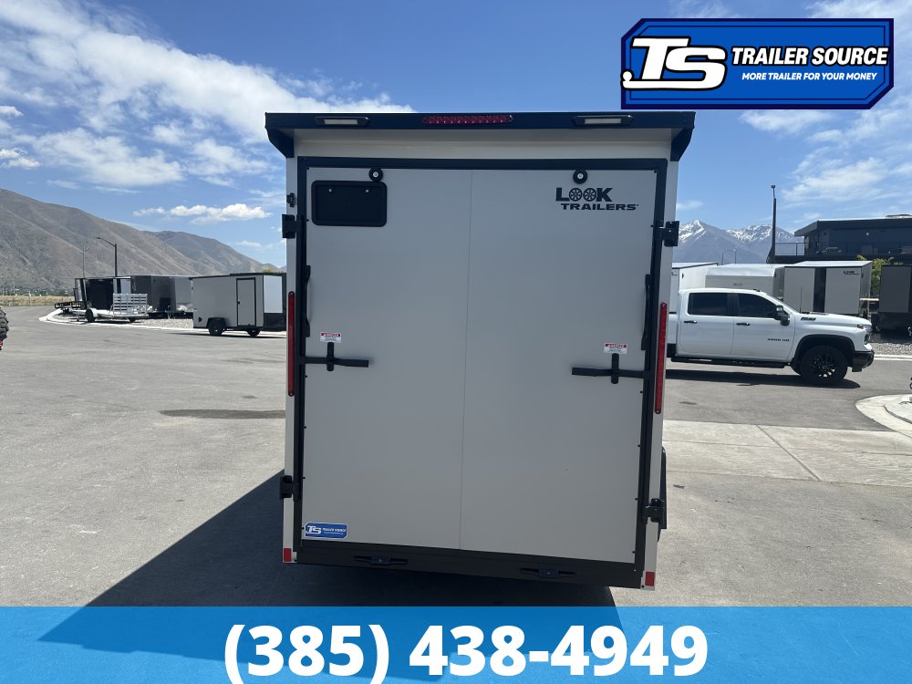 6x12 Look ST DLX Enclosed Cargo Trailer - 6'6" Interior - 3.5K GVWR - .080 PolyCor, Black Out Package, Rear Spoiler w/ Load Lights