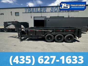 7x16 Diamond C LPT-GN 307 Gooseneck Dump Trailer - 24" Sides - 24K GVWR - 14 Ply Tires