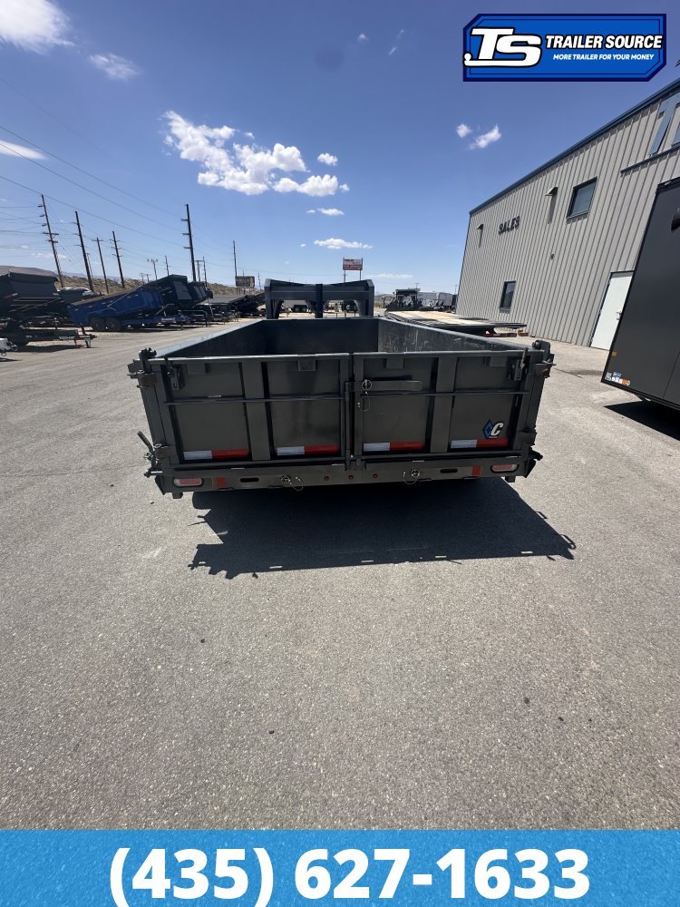 7x16 Diamond C LPT-GN 307 Gooseneck Dump Trailer - 24" Sides - 24K GVWR - 14 Ply Tires