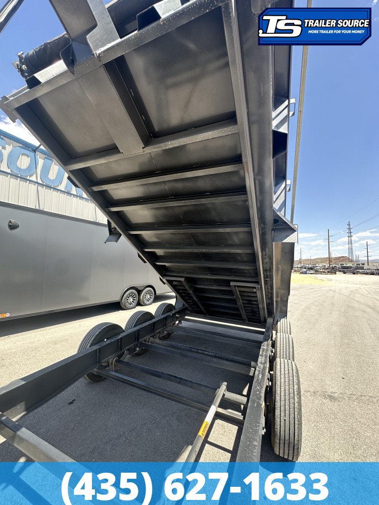 7x16 Diamond C LPT-GN 307 Gooseneck Dump Trailer - 24" Sides - 24K GVWR - 14 Ply Tires