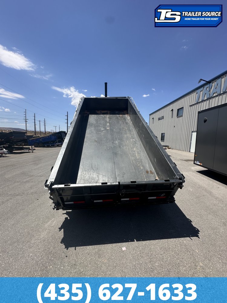 7x16 Diamond C LPT-GN 307 Gooseneck Dump Trailer - 24" Sides - 24K GVWR - 14 Ply Tires