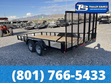 7x16 Echo EA-16-15T Utility Trailer - 7K GVWR - Tire Chocks