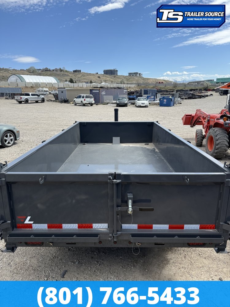 7x14 Lamar DT Dump Trailer - 24" Sides - 14K GVWR - Stabilizer Jacks, Telescopic