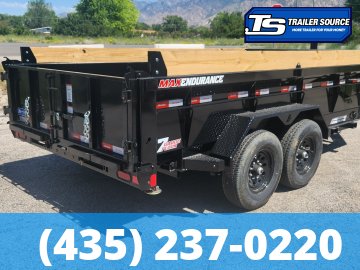 7x14 Liberty LD Dump Trailer - 24" Sides - 15.4K GVWR - 7 Gauge Floor, Board Brackets, Fork Holders, Telescopic
