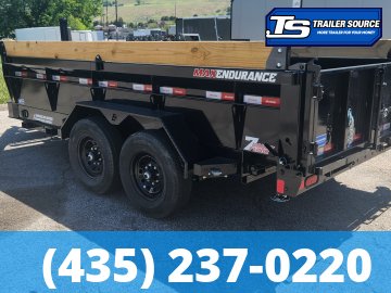 7x14 Liberty LD Dump Trailer - 24" Sides - 15.4K GVWR - 7 Gauge Floor, Board Brackets, Fork Holders, Telescopic