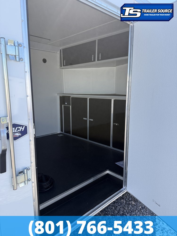8.5x20 American Hauler Mach Enclosed Car Hauler Trailer - 7'0" Interior - 10K GVWR - .080 PolyCor, Rear Spoiler w/ Load Lights