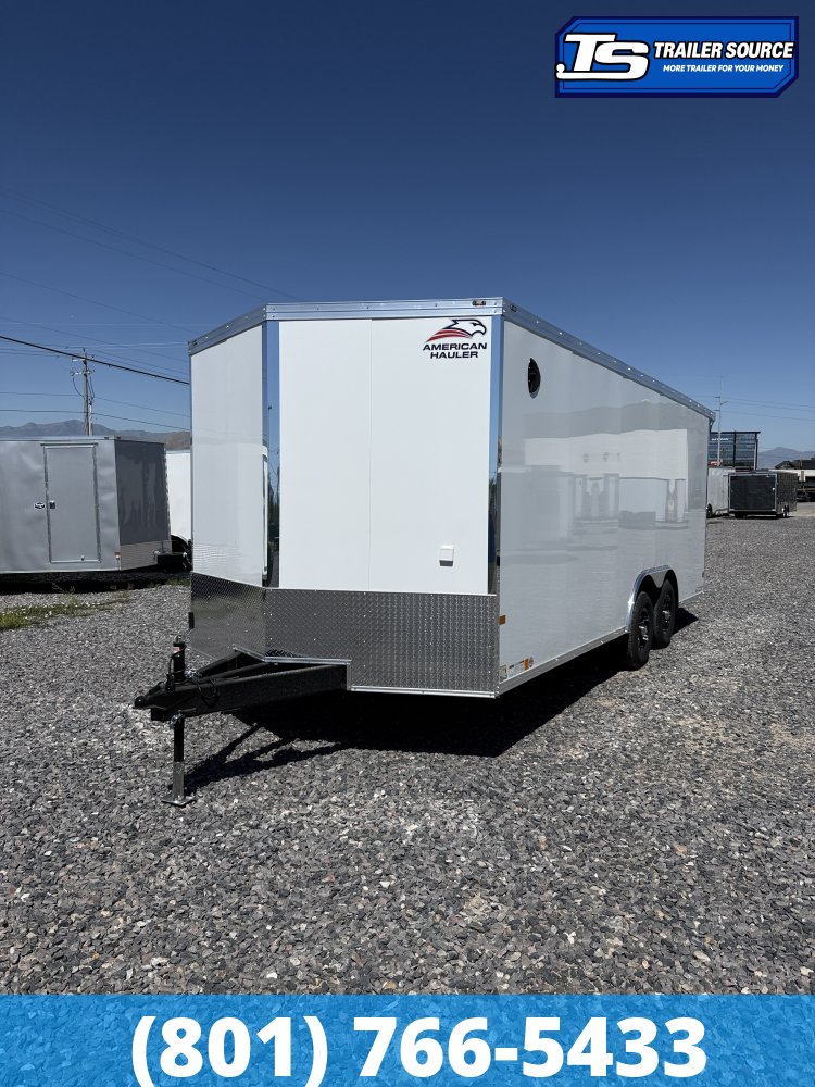 8.5x20 American Hauler Mach Enclosed Car Hauler Trailer - 7'0" Interior - 10K GVWR - .080 PolyCor, Rear Spoiler w/ Load Lights