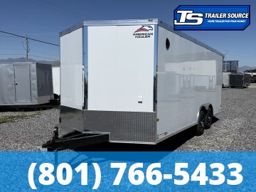 8.5x20 American Hauler Mach Enclosed Car Hauler Trailer - 7'0" Interior - 10K GVWR - .080 PolyCor, Rear Spoiler w/ Load Lights