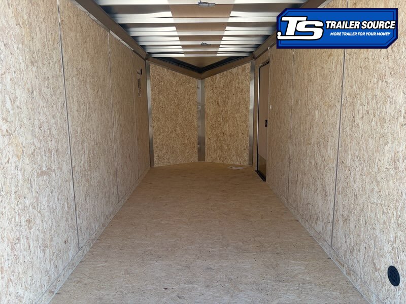 7x16 Look Vision Aluminum Enclosed Cargo Trailer - 7K GVWR - Black Out Package, Ramp Door, Rear Spoiler w/ Load Lights