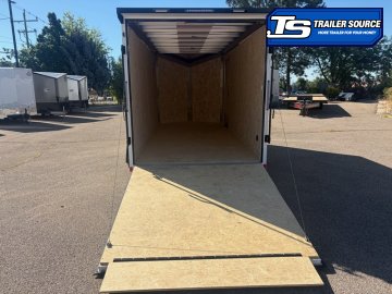 7x16 Look Vision Aluminum Enclosed Cargo Trailer - 7K GVWR - Black Out Package, Ramp Door, Rear Spoiler w/ Load Lights